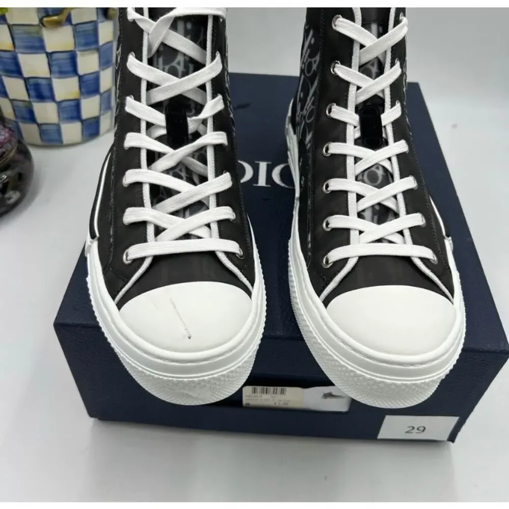 Men's Dior B – 23 oblique high top sneakers size 44 made in Italy - Picture 4 of 12